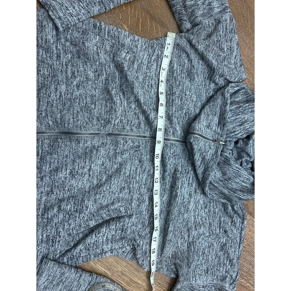 Athleta Gray Space Dye Cowl Neck Hoodie Size Medium